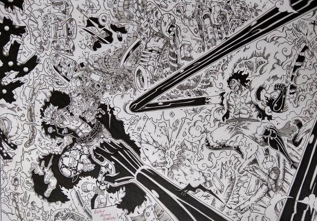 海贼王1132话：炸裂，伊姆露脸，能力是月亮神，路飞激战没死基德