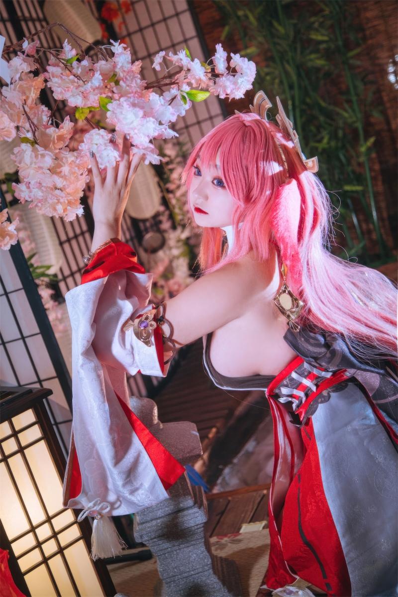 颜值博主 恩田直幸 原神 八重神子-