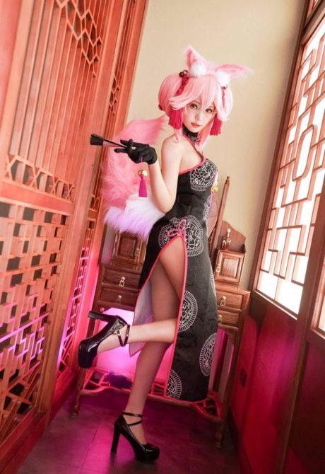 ElyEE子玉藻前COS：最撩人九尾狐妖现世，魅力难挡！