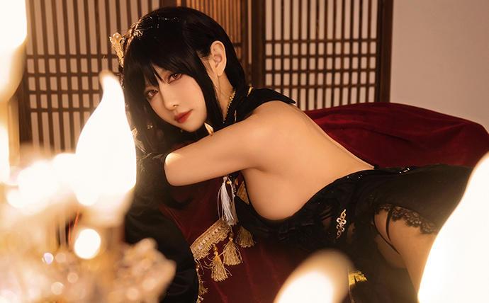 Shika小鹿鹿镇海奇奢华苑cos图集，将碧蓝航线的华丽与奢华的完美融合