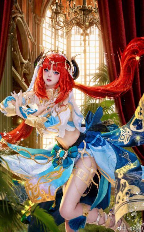 小柔SeeU原神COS：演绎祖拜尔剧场妮露的性感与优雅