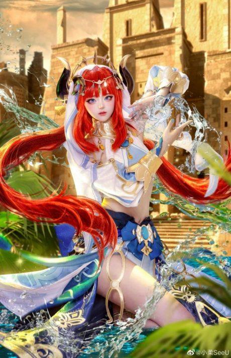 小柔SeeU原神COS：演绎祖拜尔剧场妮露的性感与优雅