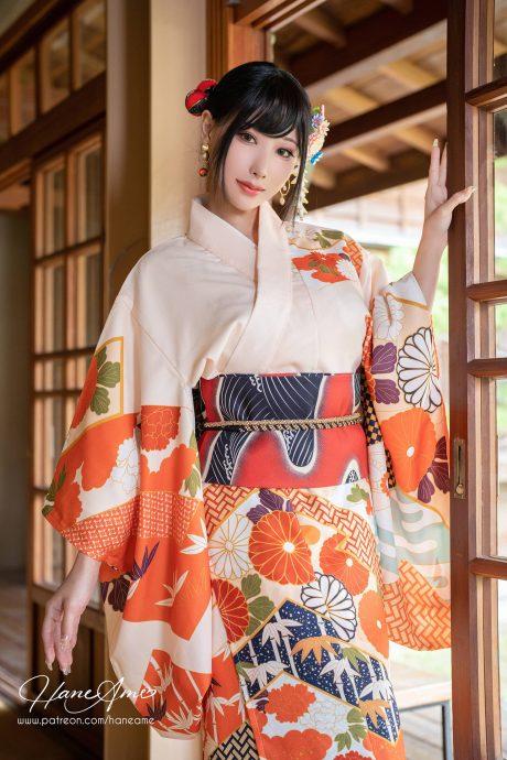 当和服遇上性感：雨波HaneAme成人式COS惊艳到无法呼吸