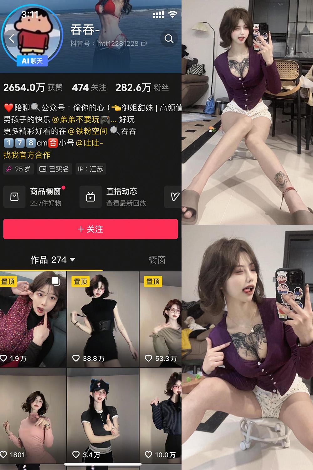 抖音 吞吞 微密圈子分享 NO.002期 【18P2V】