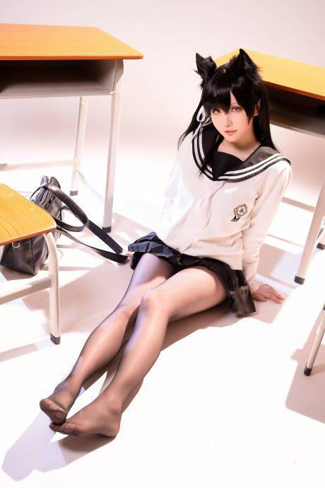 星之迟迟爱宕cos惊艳登场，JK风与舰娘魅力完美融合