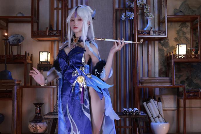 水淼aqua凝光cos图集可与原神雷电将军比肩