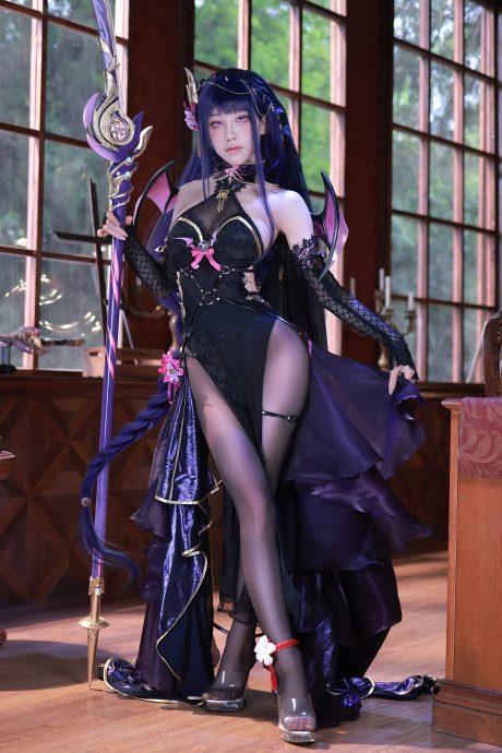 水淼aqua雷电将军COS：演绎巴尔泽布的霸气美丽与优雅