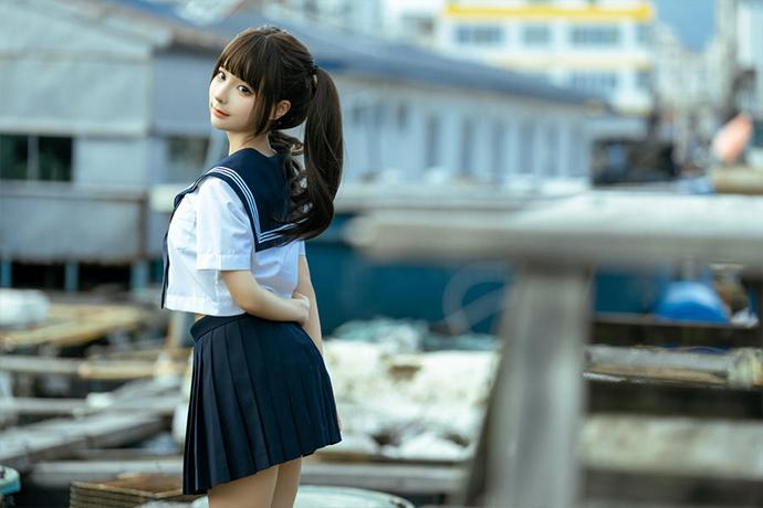 蠢沫沫海风cos作品用JK诠释活力四射的青春