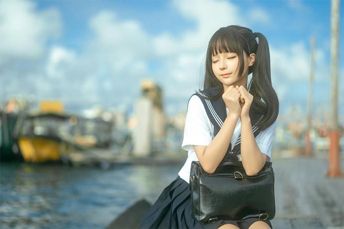 蠢沫沫海风cos作品用JK诠释活力四射的青春