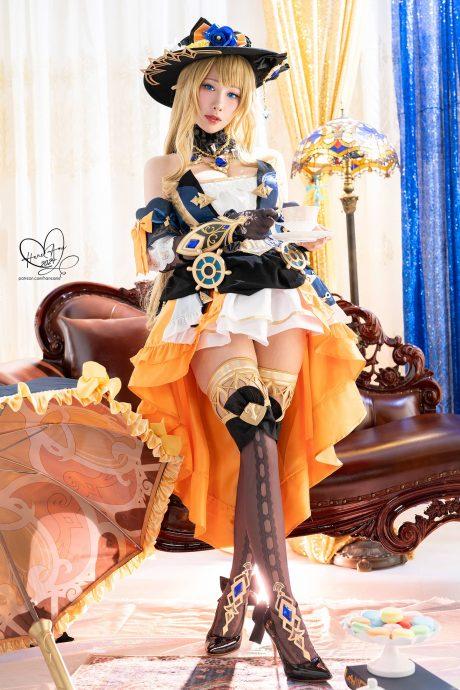 雨波_HaneAme娜维娅COS：再现枫丹女王的美丽与性感