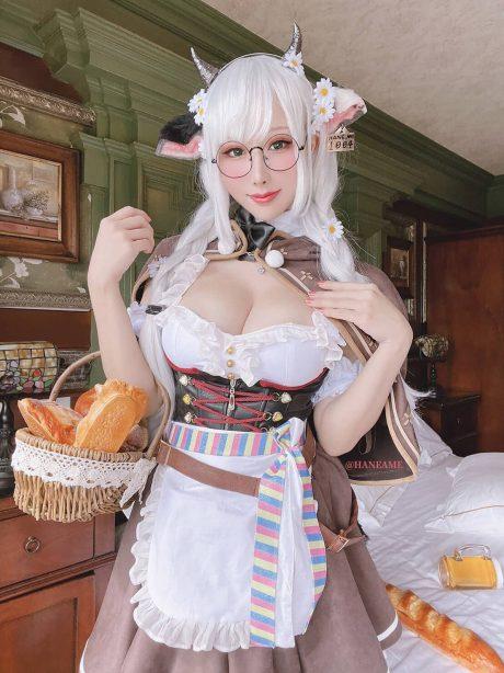 雨波_HaneAme白银诺艾尔COS：性感与可爱的女骑士降临