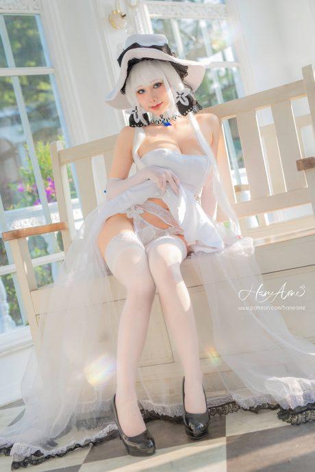 雨波_HaneAme碧蓝航线COS：再现礼服版光辉的仙气与性感