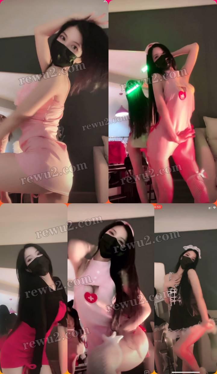 【抖音主播】 呆萌兔/傻傻兔 镜子反光内露烧舞 无水印（5v/234m）