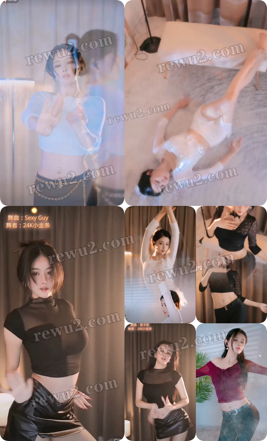【抖音主播】24k小金条直播跳舞录屏 无水印 （10v/747m）