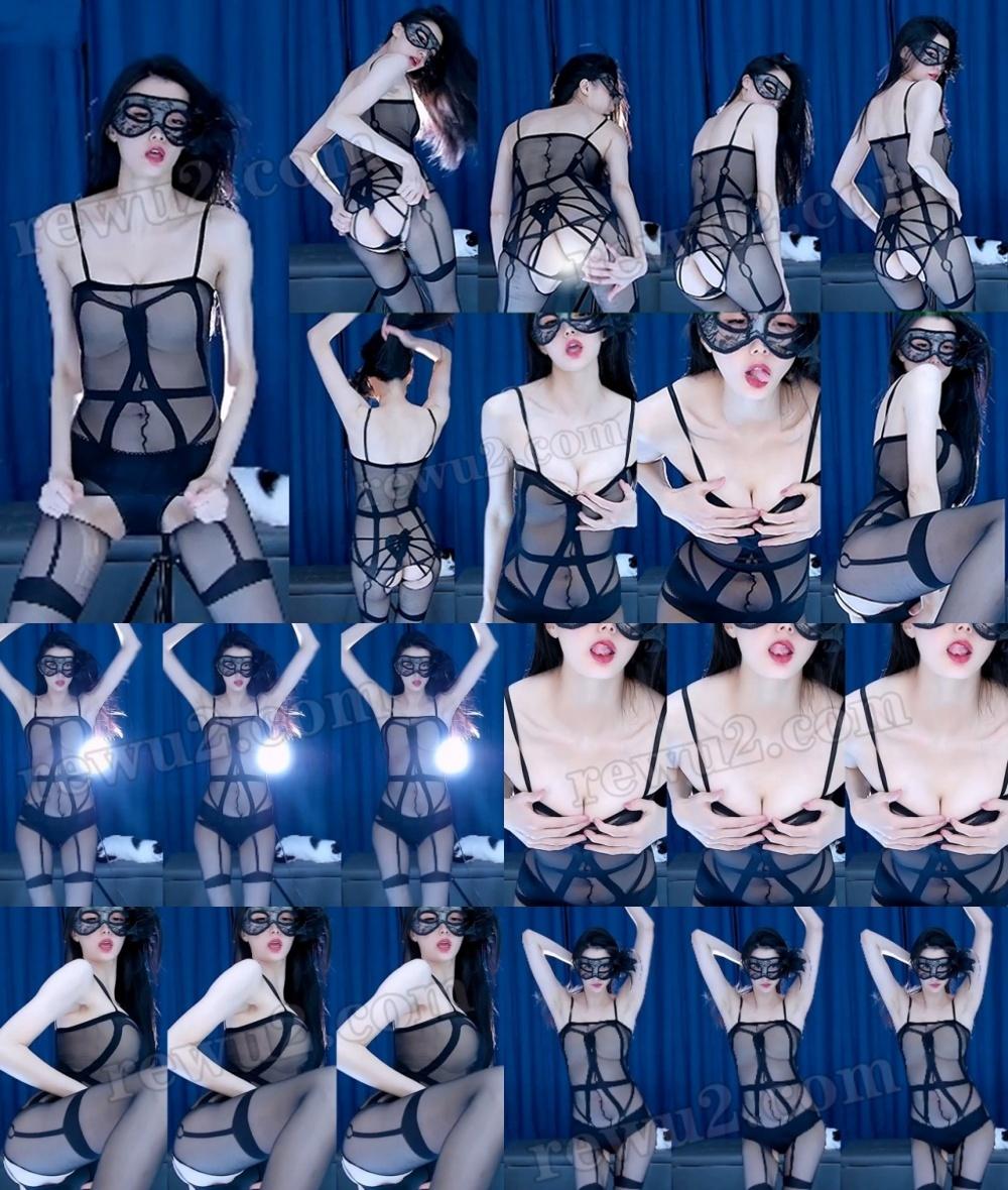 【网易CC】白妖妖 付费群定制跳舞 开裆连体黑色丝袜顶豚 原版无水印(1V508M7分)