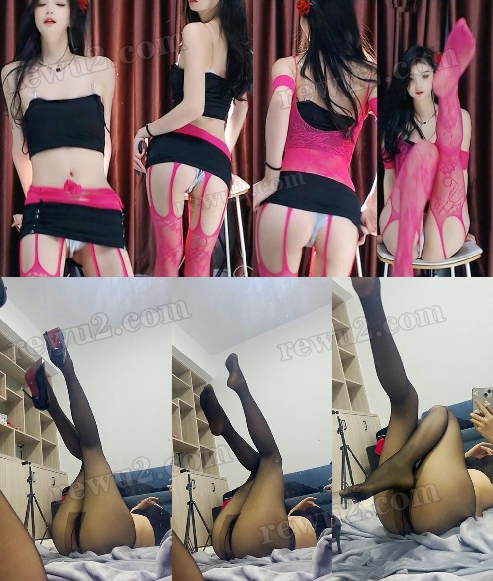 【网易CC】耶耶 私人定制 情去吊带丝袜 内漏PP！自拍黑色丝袜秀腿秀臀~身材真不错 原版无水印(2V429M6分)