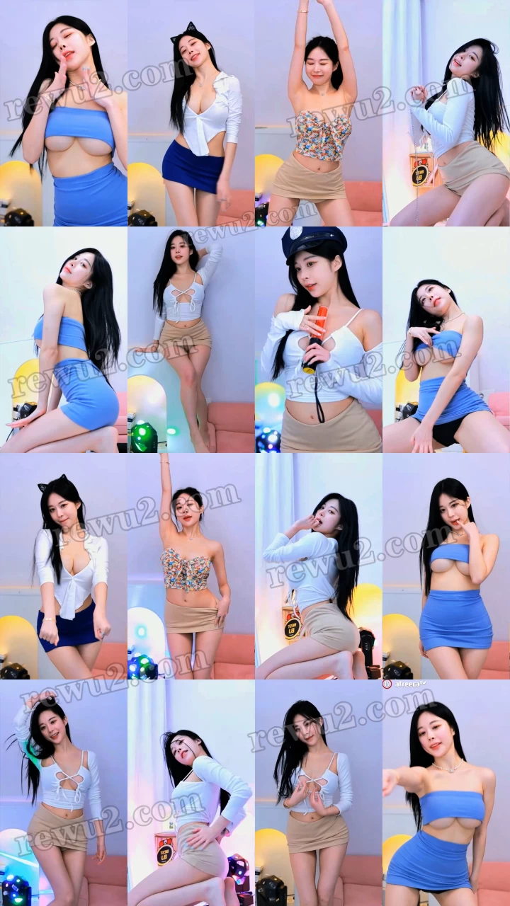 【韩国主播】afreecatv 姚伍宁 直播跳舞 无水印（9V1.63G）