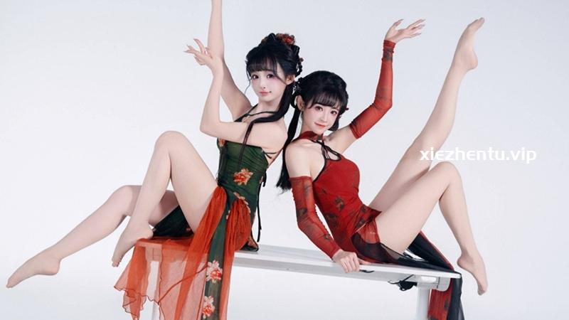 B站UP主#紫颜-小仙紫#晓丹小仙女儿 双倍旗袍舞蹈4K版