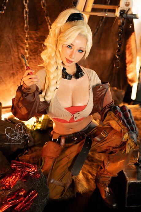 雨波_HaneAme杰玛COS：豪爽铁匠与性感女神的完美结合