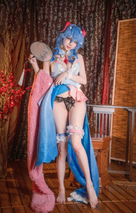 原神cos系列：Sally Dorasnow旗袍甘雨COS璃月七星秘书