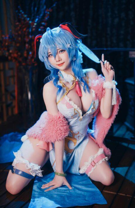 原神cos系列：Sally Dorasnow旗袍甘雨COS璃月七星秘书