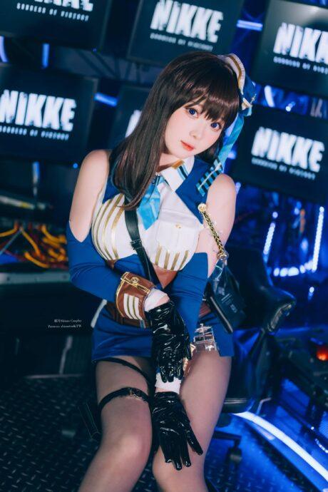 温柔与战意并存的蓝色奇迹：霜月shimoCOS胜利女神·玛丽安