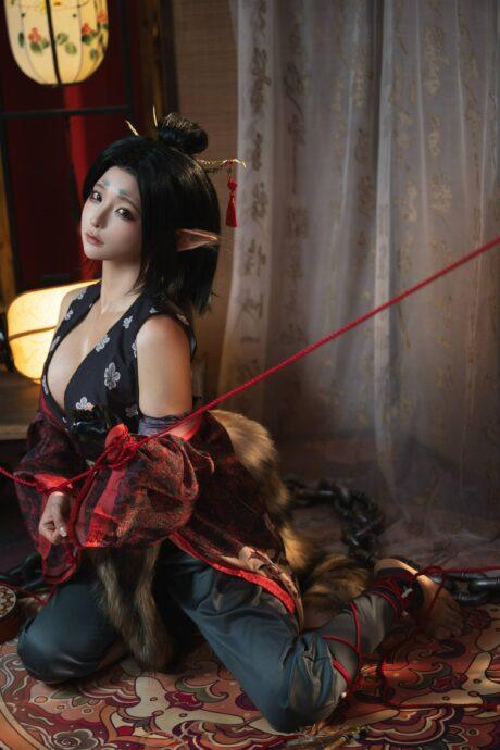 从红孩儿妹妹到妖族少女：蠢沫沫cos黑神话萍萍神秘与魅力