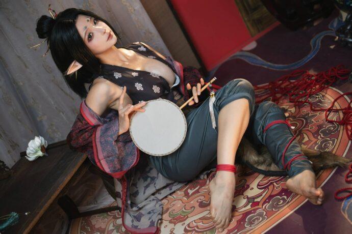 从红孩儿妹妹到妖族少女：蠢沫沫cos黑神话萍萍神秘与魅力