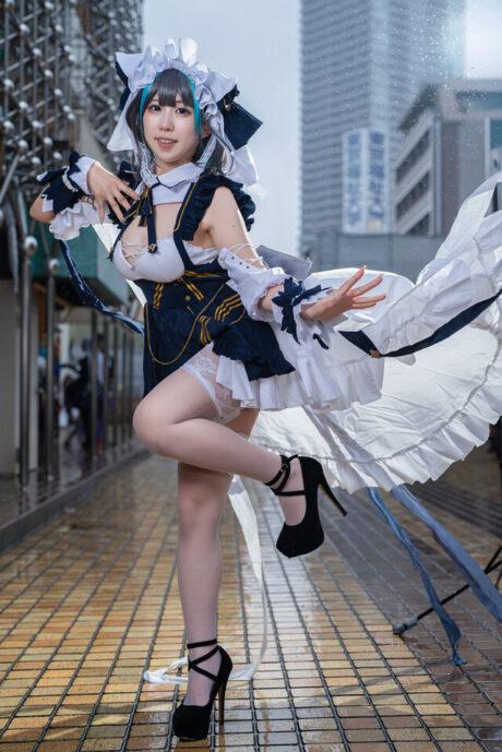 2025池袋万圣节：猫宫美噌碧蓝航线柴郡cos带入现实的瞬间