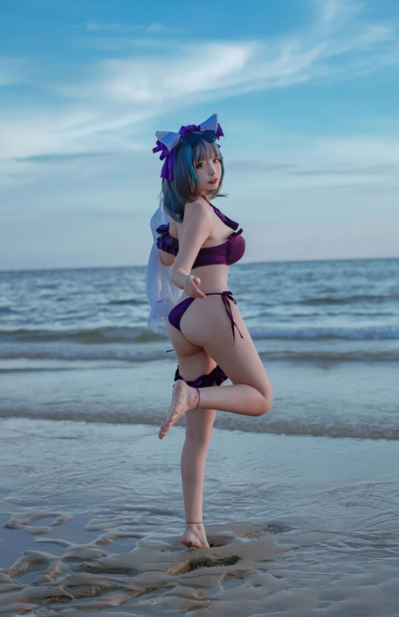 二佐Nisa – 碧蓝航线-柴郡泳装