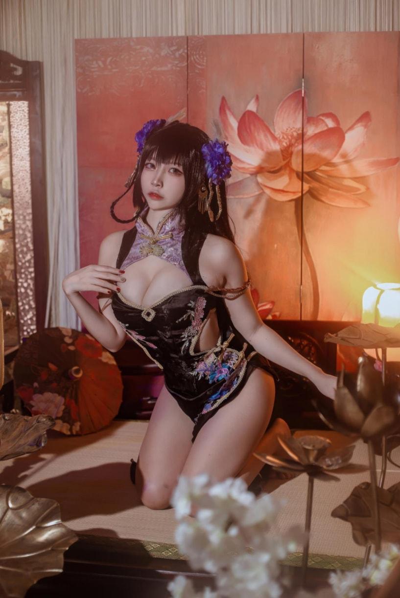 二佐Nisa – 碧蓝航线-比叡鲟旗袍