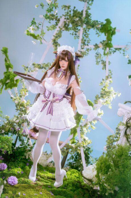 星之迟迟樫野COS：演绎碧蓝航线温柔牛牛治愈系女仆装扮