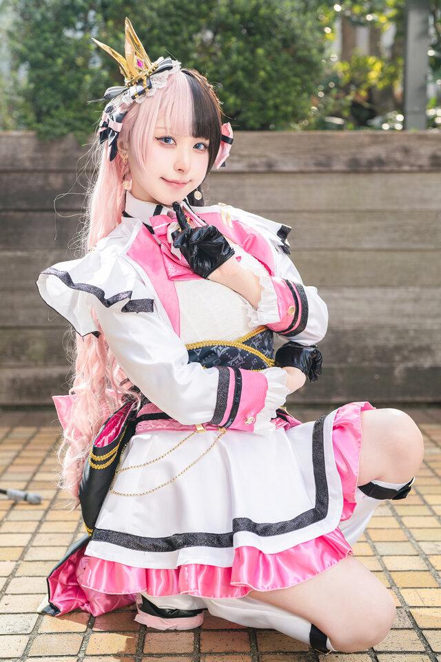 VSPO！白藍hani橘雏乃COS：心动迷你裙偶像造型甜度爆表