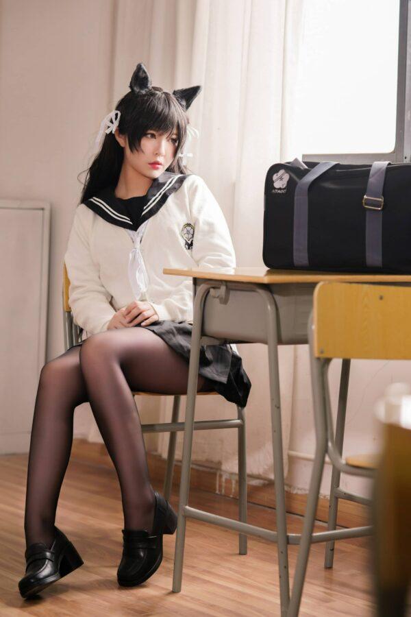 BANBANKO半半子爱宕COS：学园幻想曲里致命的温柔掌控感