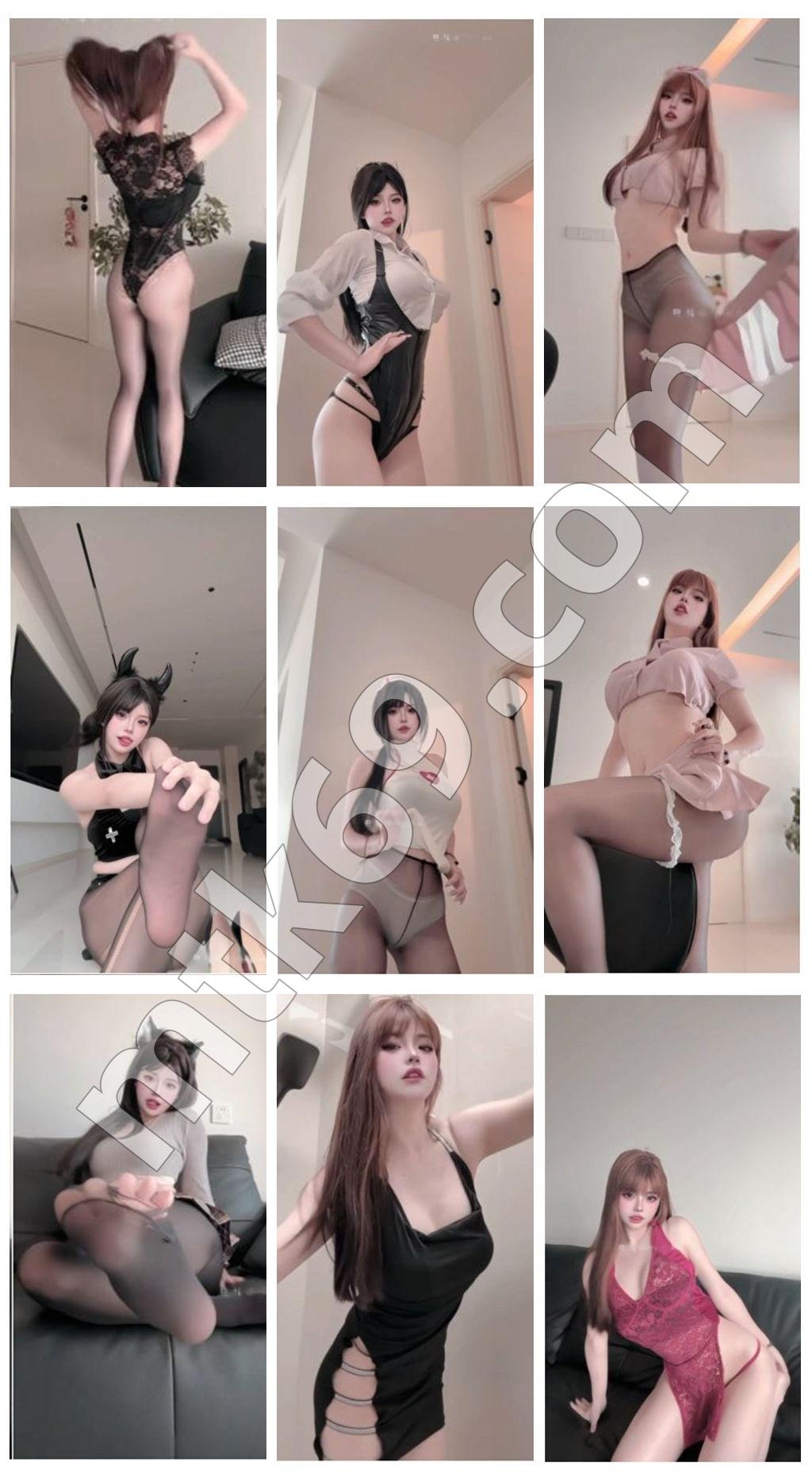 抖音空芯秞七 100万粉 无内 性感丁字等大尺度骚舞 [10V/769MB]