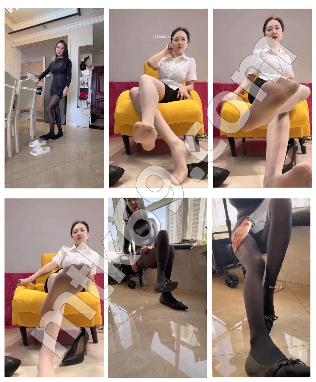 抖音芩鹭 丝足高跟御姐轻熟女 足底骚话淫语 [4V/778MB]