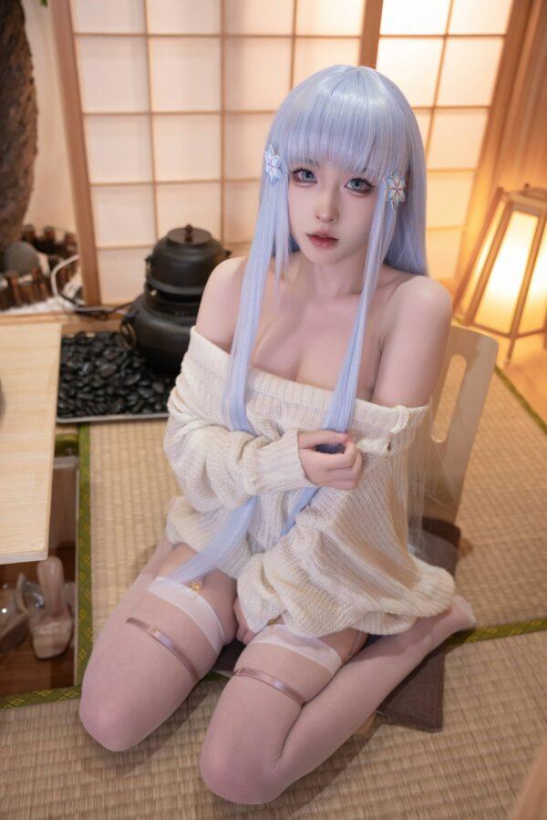 清水由乃雪女COS｜再现美少女万华镜暖冬和室氛围下的温柔