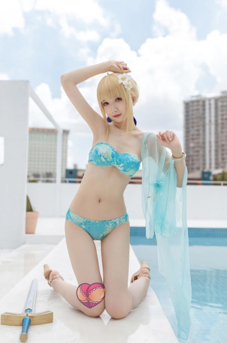 封疆疆v FGO Saber 泳装