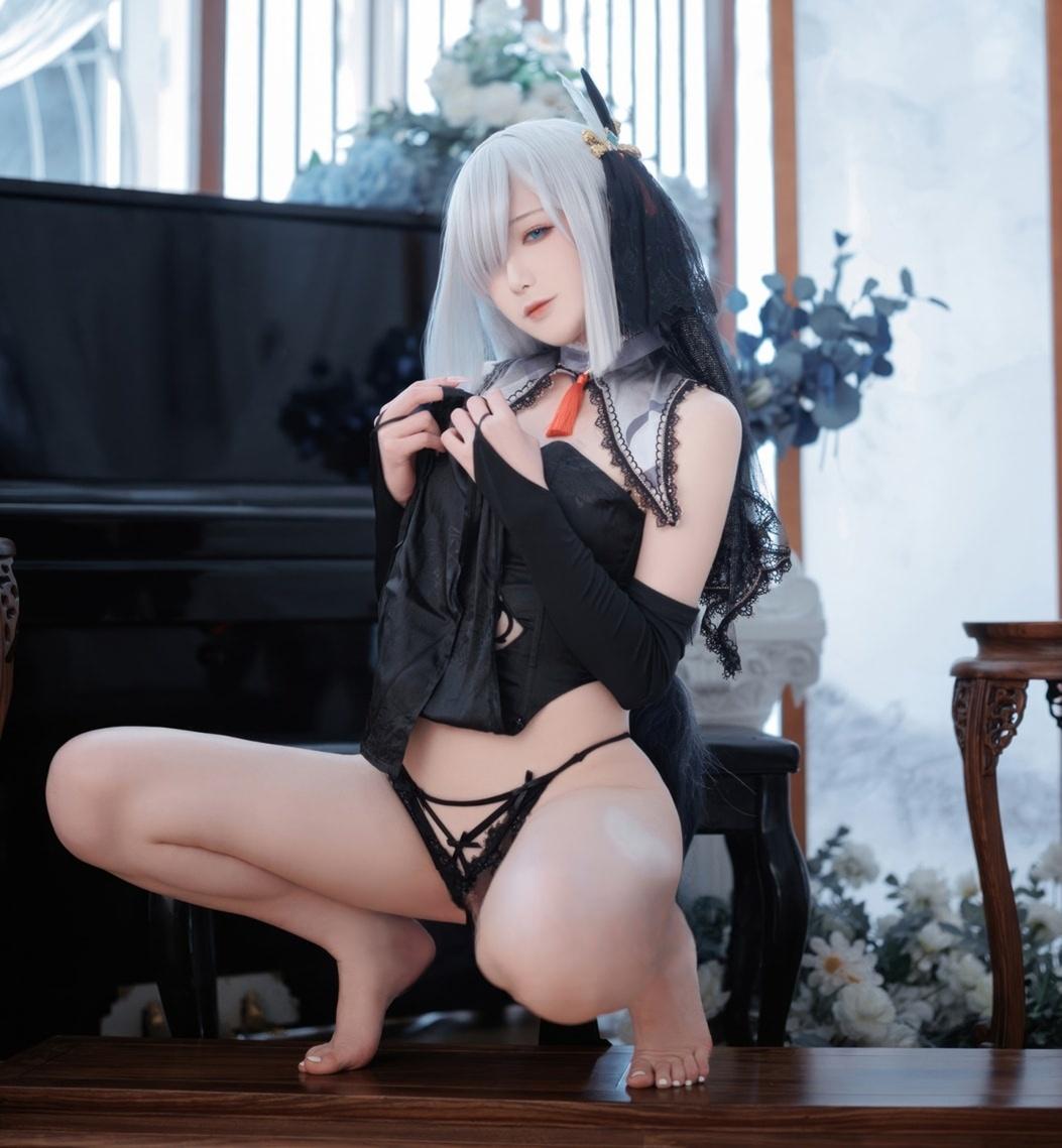 封疆疆v 原神 申鹤同人黑婚纱