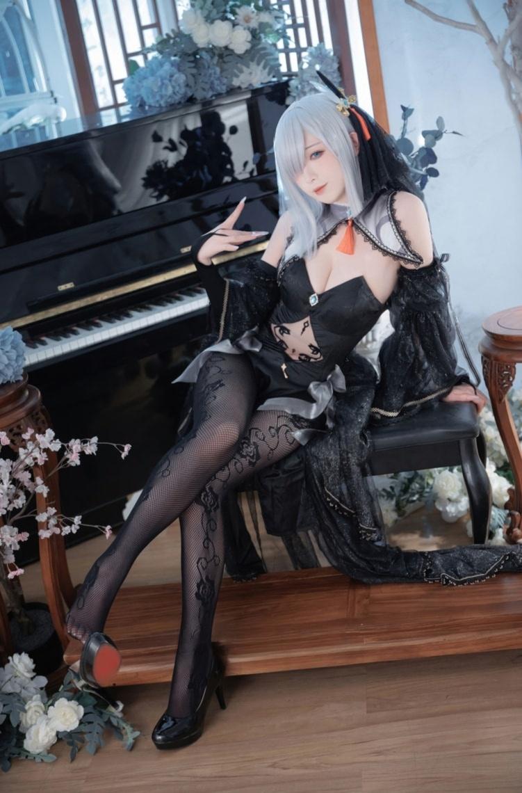 封疆疆v 原神 申鹤同人黑婚纱