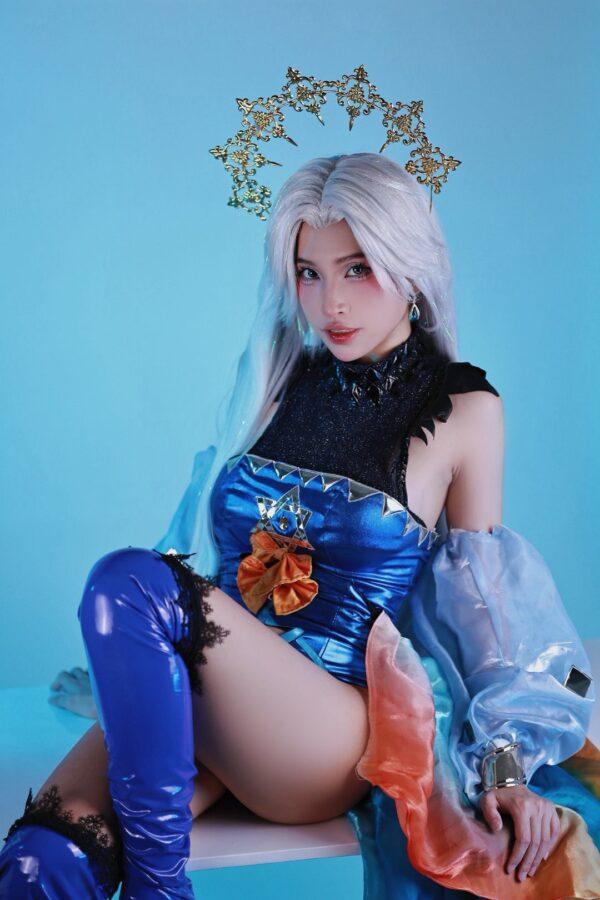 传说对决“夜月女神”！LilyPhan叶娜COS这波眼神杀谁挡得住