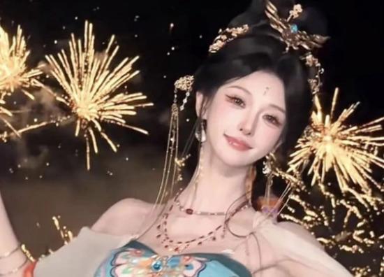 王者荣耀杨贵妃COS：萧悦悦华丽古风服饰演绎飞天仙子气质