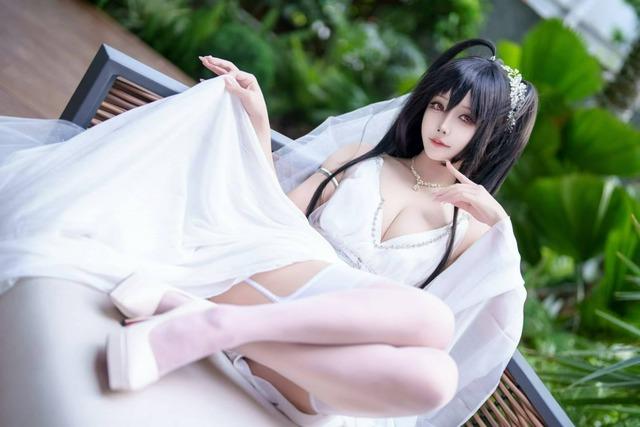 碧蓝航线潮风中的深情誓约：中岛莫之子i大凤花嫁cos美学叙事