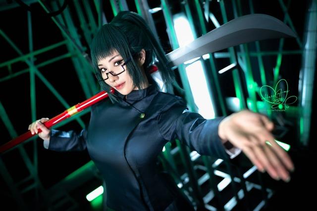 雨波HaneAme咒术回战cos：禅院真希高专制服拉满战斗氛围