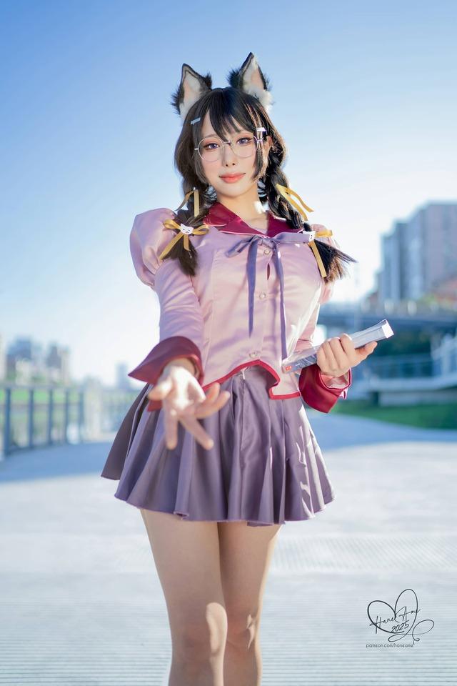 雨波HaneAme战场原黑仪COS：清冷少女感与角色气场的融合