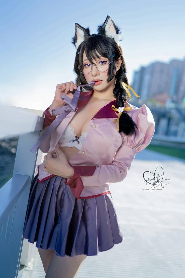雨波HaneAme战场原黑仪COS：清冷少女感与角色气场的融合