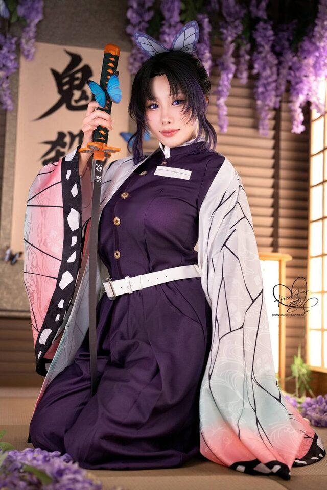 鬼灭之刃蝴蝶忍COS｜雨波HaneAme诠释温柔冷静的角色魅力